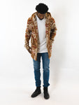 Woodly Cardi - Camel/Red
