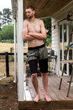 Han Board Shorts - Olive Palm Tree