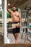 Han Board Shorts - Mustard Palm Tree
