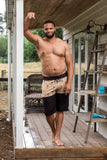 Han Board Shorts - Mustard Palm Tree