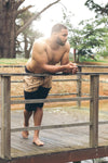 Han Board Shorts - Olive Palm Tree