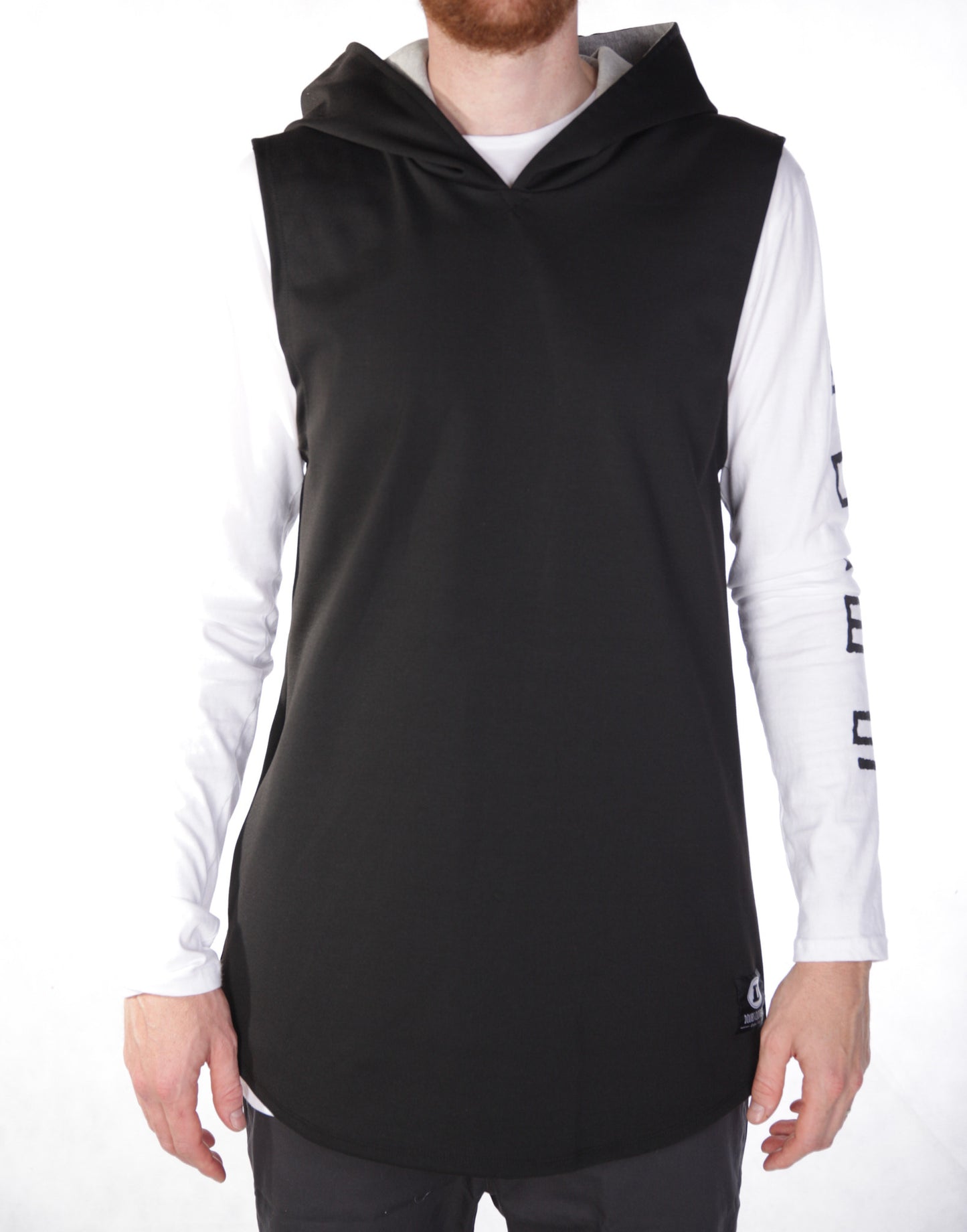 Riley Sleeveless Hoodie - Black