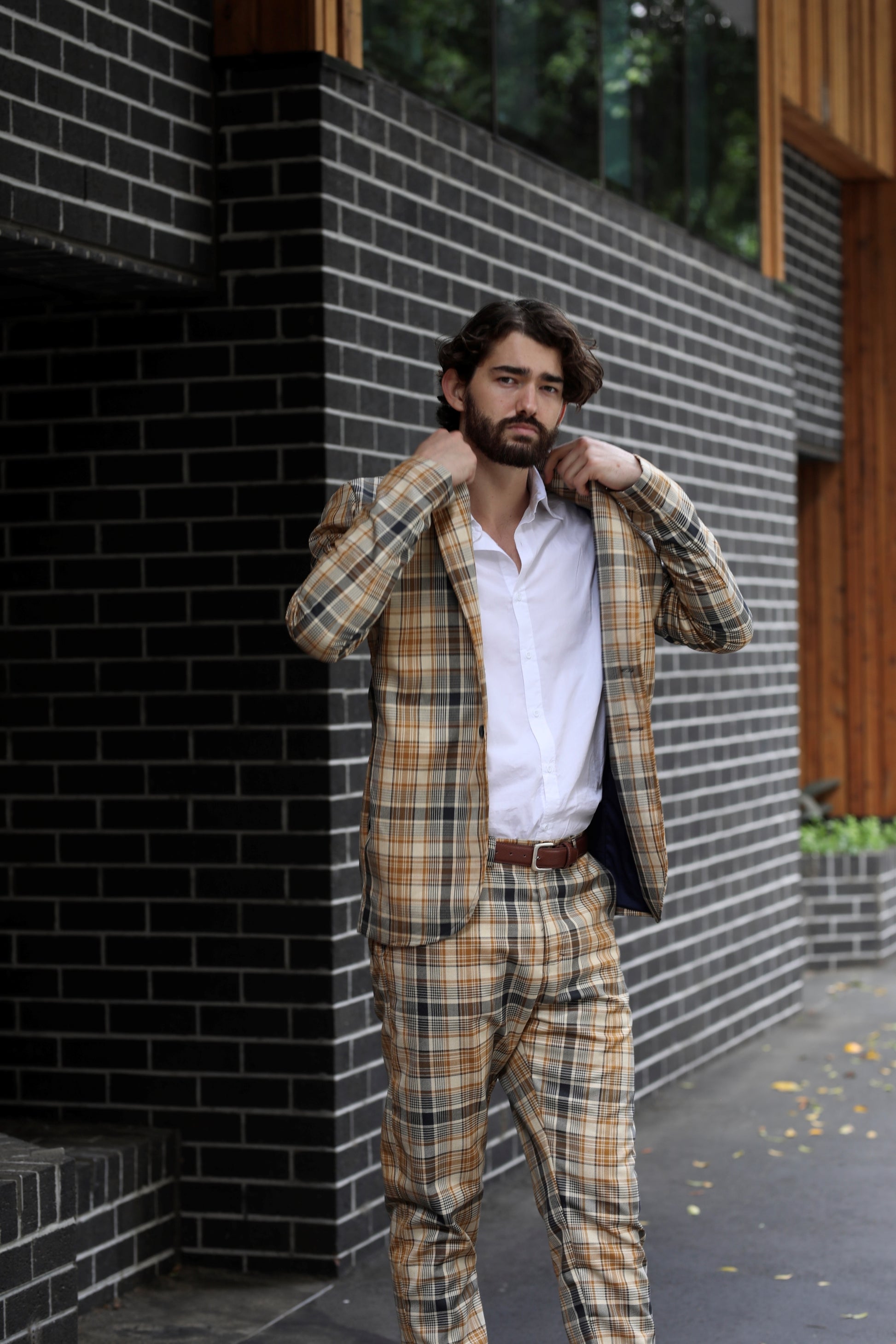 Jordan Suit Yellow Check – Doubs Clothing