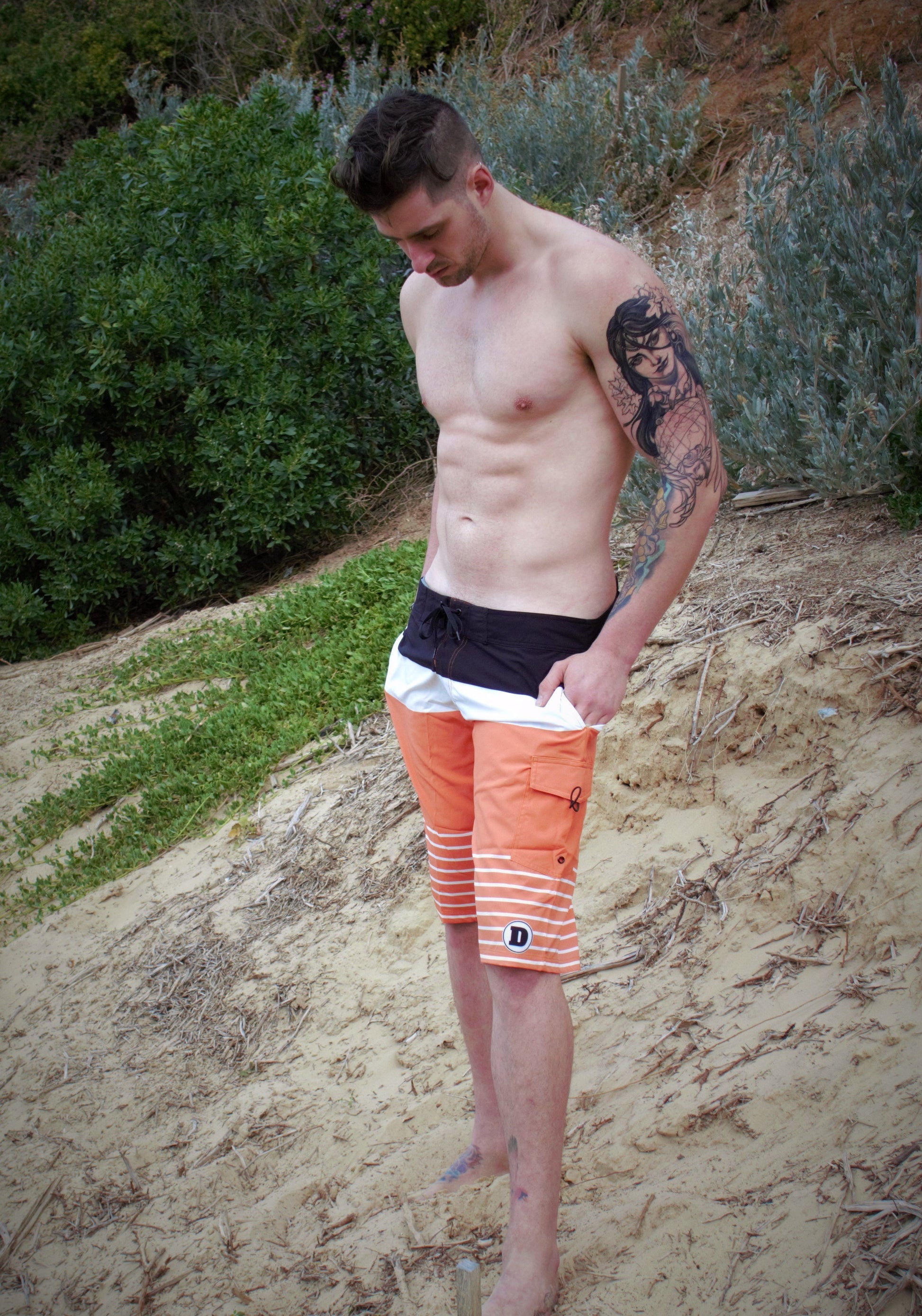 Han Board Shorts Burnt Orange – Doubs Clothing - Main Image