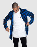 Aussie Flanny - Blue/Black Check