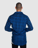 Aussie Flanny - Blue/Black Check