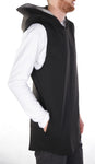 Riley Sleeveless Hoodie - Black